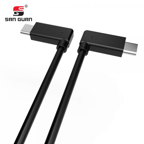 Picture of USB3.1 Gen2 cable 10Gbps 100W TPE(black）90 degree bend